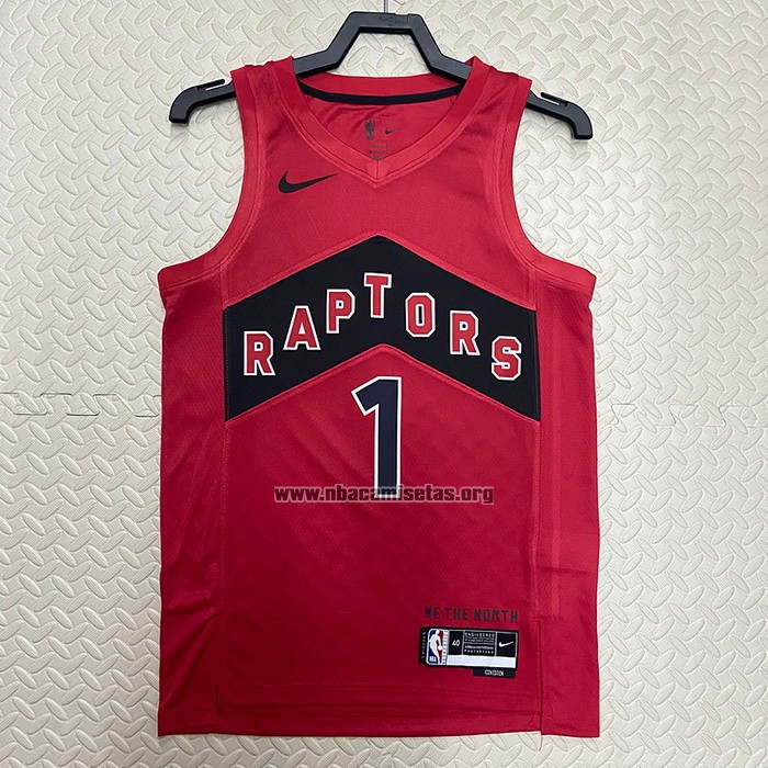 Camiseta Toronto Raptors Tracy Mcgrady NO 1 Icon 2022-23 Rojo